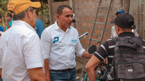 Javier Pincay durante la campaña por la Alcaldía de Portoviejo por Avanza. 