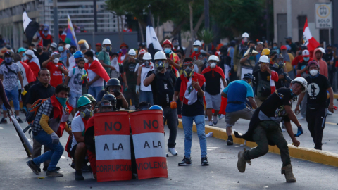 Las protestas contra el gobierno de Dina Boluarte continuaron en Lima, el 25 de enero de 2023.