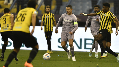 Cristiano Ronaldo durante el partido de la Supercopa de Arabia Saudita entre Al-Ittihad y Al-Nassr en Riyadh, el 26 de enero de 2023.