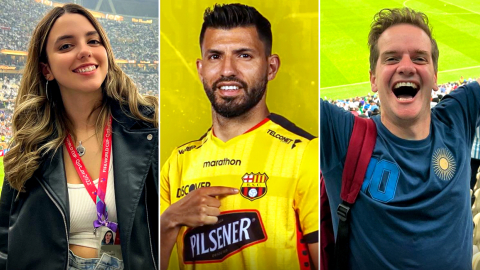 Gimena 'Alaska' Sauchenco, Sergio 'Kun' Agüero y Jerónimo 'Jero' Freixas, los invitados de Barcelona para la Noche Amarilla 2023.