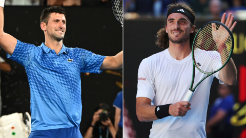 Novak Djokovic y Stefano Tsitsipas jugarán la final del Abierto de Australia, el domingo 29 de enero de 2023. 