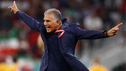 El entrenador de Irán Carlos Queiroz durante uno de los partidos del Mundial de Qatar 2022.