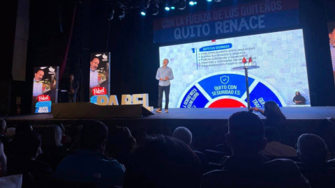 El alcalde electo, Pabel Muñoz, en un evento el 3 de enero de 2023.