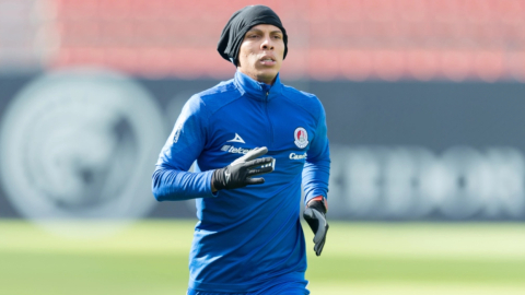 Luis Fernando León, entrenando con el Atlético San Luis.