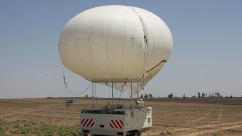 Uno de los globos aerostáticos de la empresa SkyStar, en Israel. 