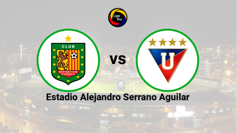 Deportivo Cuenca se enfrenta a Liga de Quito en el estadio Alejandro Serrano Aguilar el 24 de febrero de 2023.