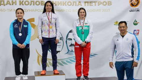 Luisa Valverde se llevó la medalla de oro en el torneo torneo Dan Kolov - Nikola Petrov, en Bulgaria, el 5 de marzo de 2023. 