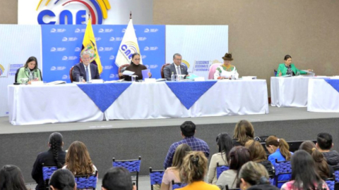 Reunión del pleno del Consejo Nacional Electoral (CNE), el 11 de febrero de 2023.