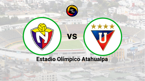 El Nacional se enfrenta a Liga de Quito en el estadio Olímpico Atahualpa, el 19 de marzo de 2023.