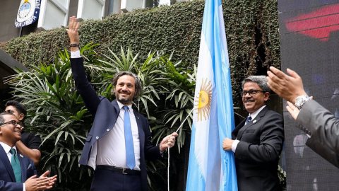 El canciller argentino, Santiago Cafiero, durante un evento el 27 de febrero de 2023.