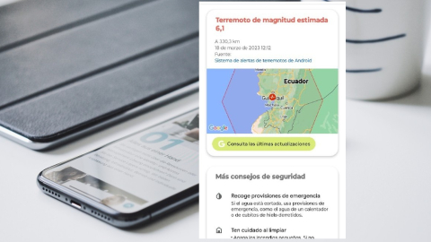 Este mensaje llegó a los teléfonos de los ecuatorianos este 18 de marzo, luego de la alerta de Android y Google.