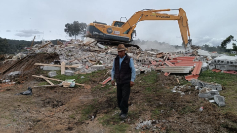 Varias familias perdieron sus casas en Cuenca, tras el terremoto del 18 de marzo de 2023, en Ecuador. 