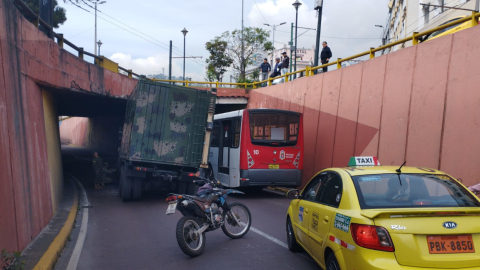 Un accidente de tránsito se reportó en el sector de San Blas, en Quito, el 20 de marzo de 2023. 