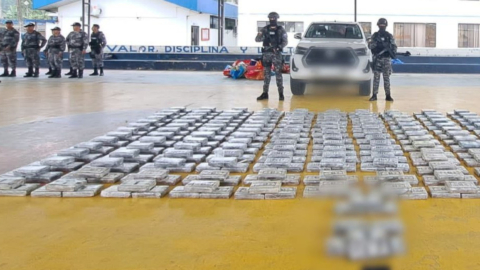 La Policía reportó la incautación de 512 paquetes de droga, el 26 de marzo de 2023, en Napo.