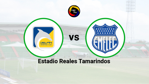 Delfín se enfrenta a Emelec en el estadio Reales Tamarindos el 1 de abril de 2023.