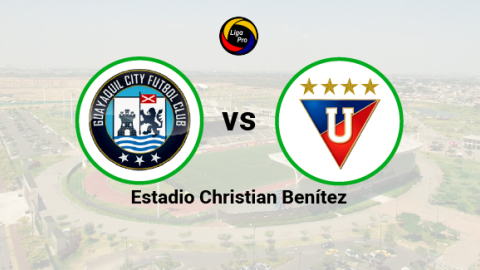 Guayaquil City se enfrenta a Liga de Quito en el estadio Christian Benítez el 9 de abril de 2023.