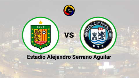 Deportivo Cuenca se enfrenta a Guayaquil City en el estadio Alejandro Serrano Aguilar, el 15 de abril de 2023.