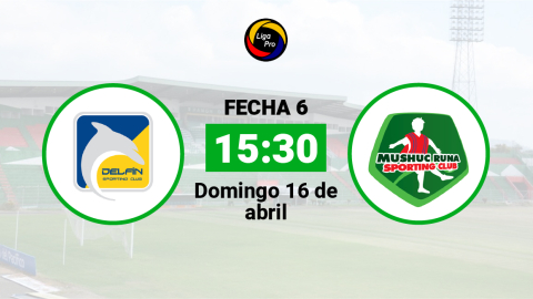 Delfín se enfrenta a Mushuc Runa el domingo 16 de abril desde las 15:30.