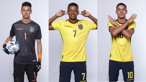 Cristhian Loor, Keny Arroyo y Kendry Páez, convocados en Ecuador para el Sudamericano Sub 17 2023.