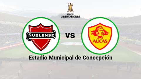 Ñublense se enfrenta a Aucas en el estadio Municipal de Concepción, el 2 de mayo de 2023.