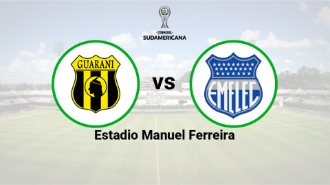 Guaraní se enfrenta a Emelec en el estadio Manuel Ferreira el 3 de mayo de 2023.