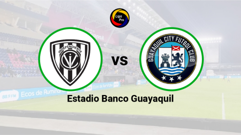 Independiente del Valle se enfrenta a Guayaquil City en el estadio Banco Guayaquil, el 14 de mayo de 2023.