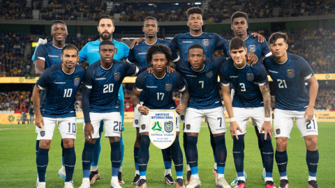 La selección de Ecuador, en un amistoso ante Australia, el 28 de marzo de 2023.