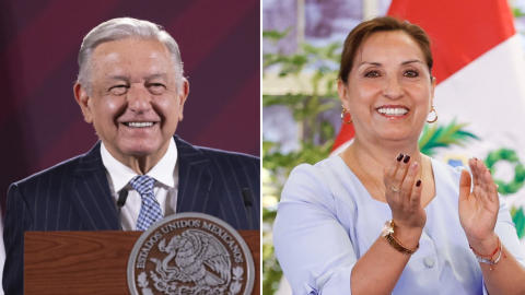 El presidente mexicano, Andrés López, no reconoce como presidenta de Perú a Dina Boluarte.