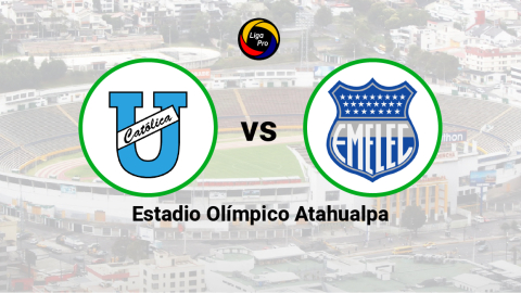 Universidad Católica se enfrenta a Emelec en el estadio Olímpico Atahualpa el 20 de mayo de 2023.