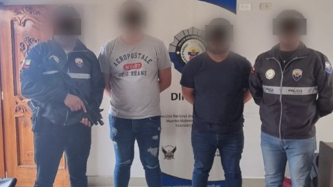 Dos de los cuatro implicados en el crimen de tres jóvenes en Quinindé fueron capturados en Azuay, el 29 de mayo de 2023.