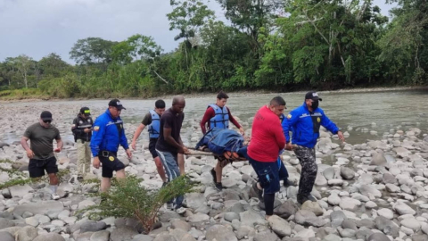 Rescate del cuerpo encontrado en Napo. 31 de mayo de 2023