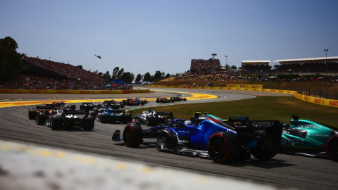 Los pilotos de la Fórmula 1 durante el Gran Premio de España.