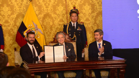 El Presidente Guillermo Lasso presentó la reforma tributaria el 11 de mayo de 2023.