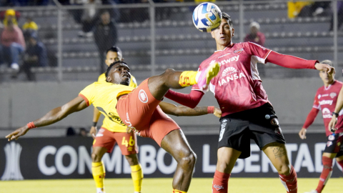 Aucas se enfrentó a Ñublense por la Copa Libertadores en el estadio Gonzalo Pozo Ripalda, el 7 de junio de 2023.