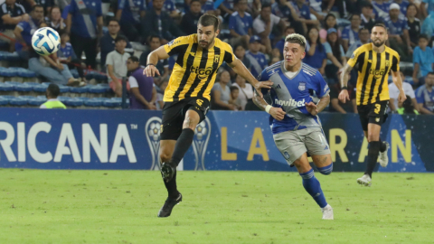 Diego García, en el partido de Emelec ante Guaraní por la Copa Sudamericana, el 7 de junio de 2023.