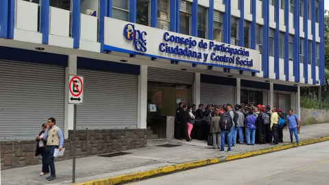 Instalaciones del CPCCS, en Quito, el 8 de junio de 2023.