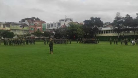 Vista general de la Tercera Zona Militar Tarqui, en Cuenca.  