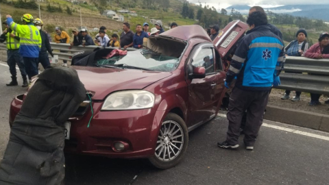 Accidente de tránsito en Ambato, 18 de junio de 2023.