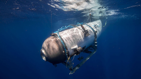 Imagen referencial del submarino 'Titán', perdido en el Atlántico, cerca del mítico Titanic, el 20 de junio de 2023. 