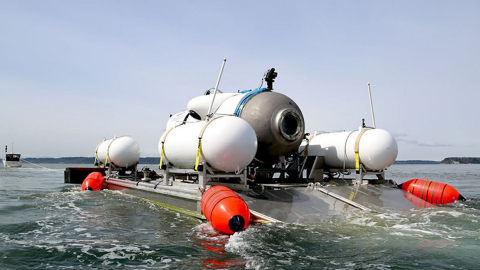 Imagen referencial del submarino Titán, que realiza visitas o excursiones hacia los restos del Titanic, el 20 de junio de 2023. 