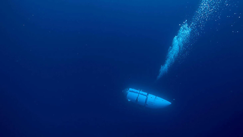 Imagen referencial del submarino desaparecido, en el Atlántico, el pasado domingo 18 de junio de 2023. 