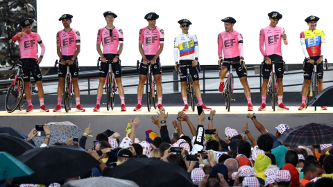 El EF Education - Easy Post presentó a sus ciclistas para el Tour de Francia 2023, con la presencia del ecuatoriano Richard Carapaz.