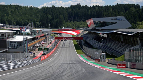 Vista general del circuito Red Bull Ring, pista en donde se disputa el Gran Premio de Austria de la Fórmula 1.