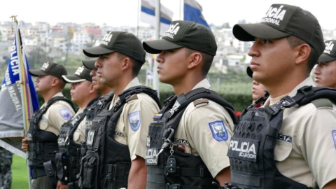 Miembros de la Policía Nacional, el 19 de abril de 2023.