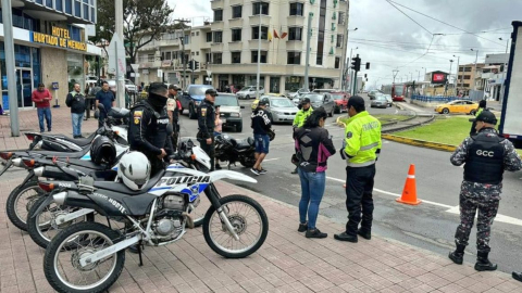 Operativos de seguridad en la Chola Cuencana el 29 de junio de 2023.