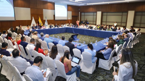 El CNE realizó un conversatorio sobre las elecciones de 2023, este 3 de julio de 2023 en Guayas.