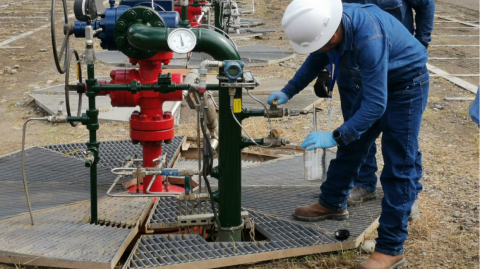 Pruebas de densidad del petróleo del campo Ishpingo, junio de 2023.