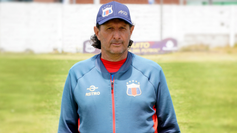 Raúl Duarte, entrenador de Deportivo Quito, en el Complejo Ney Mancheno Velasco, el 11 de julio de 2023.