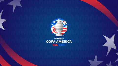 Imagen con el logo de la Copa América 2024, que presentó la Conmebol el 17 de julio de 2023.