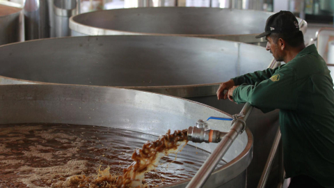 Trabajador de la industria tequilera en México, julio de 2023.